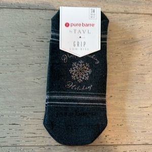 Pure Barre Savvy Frost Low Rise Grip Socks “Happy Tucking Holidays”